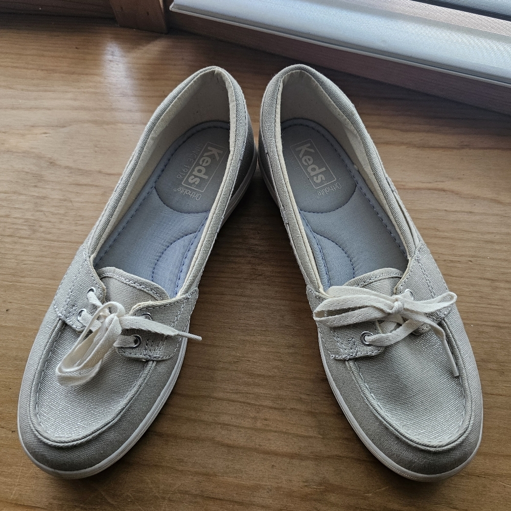 Keds Cream Canvas Boat Shoes